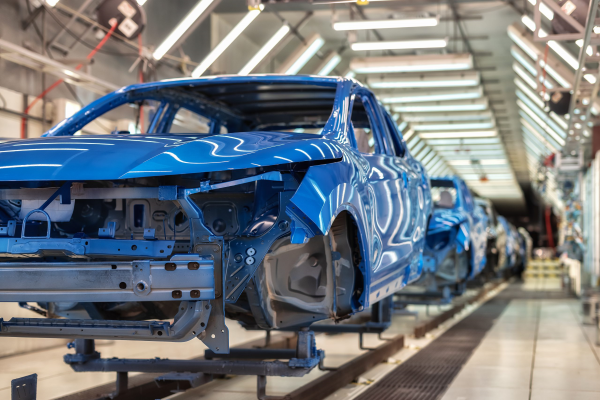 Image of car factory paint shop