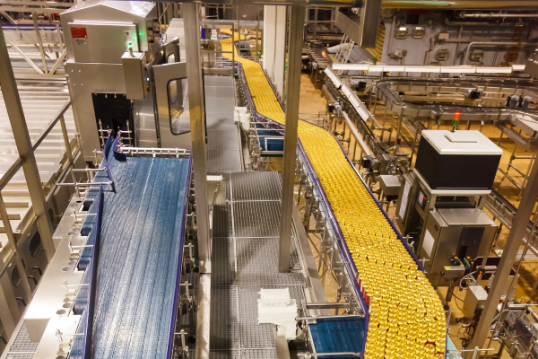 Image of a production line in a factory